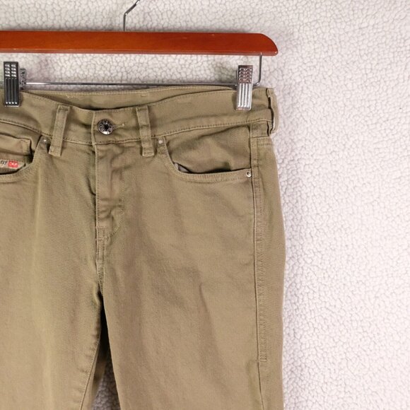 Diesel Jeans Womens 25 32 L Brown Bootzie Bootcut Regular Slim Stretch Denim - Picture 2 of 12